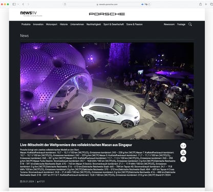 Event Website Porsche