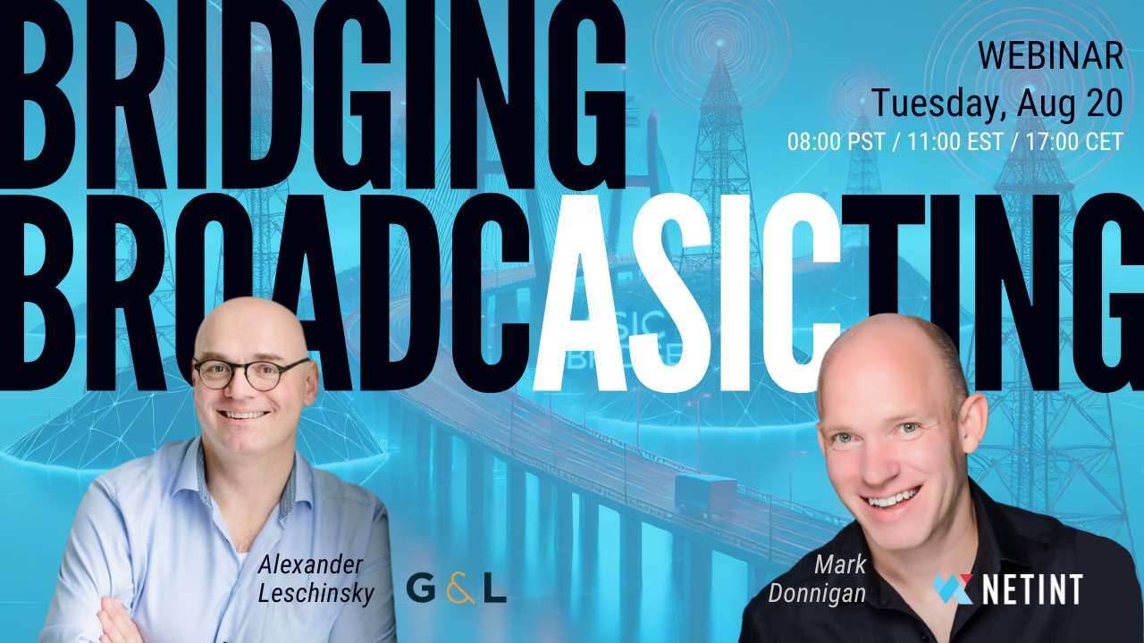 Webinar: Simplifying bridging broadcast with ASICs in the G&L AVPU